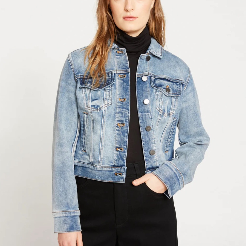 Universal Standard Kelsey Denim Jacket in Light Blue